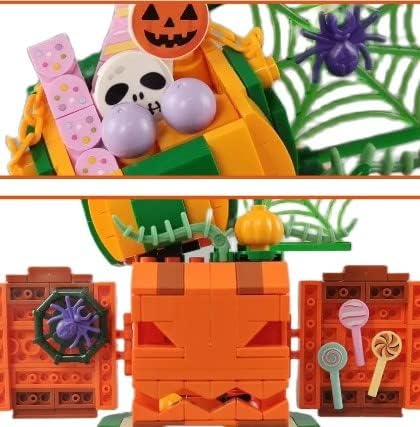Miniatura 8 de General Jim's Juego de bloques de construcción de ciudad modular de calabaza de Halloween, gran regalo para entusiastas de la construcción de