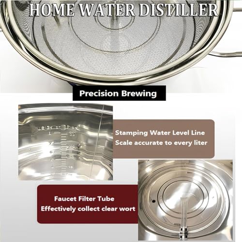 Sistema eléctrico de elaboración de cerveza, kit de elaboración casera con control LCD y Turbo Chill para hacer cerveza artesanal, olla de cerveza de 40 L/50 L/70 L
