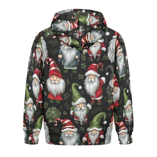 Kids Hoodies Sweaters Christmas Xmas Gnome Dwarfs Hooded Sweatshirts with Big Pockets for Boys Girls B04004412