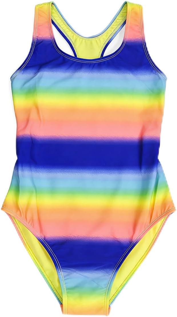 Girls One Piece Swimsuits Crossback Swimwear Beach Bathing Suit 3-14 Years