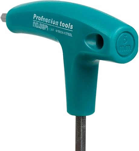 Miniatura 3 de Larcele Llave hexagonal con mango en T, juego de llaves hexagonales de brazo largo, métrica, 1 pieza (0.197 in)