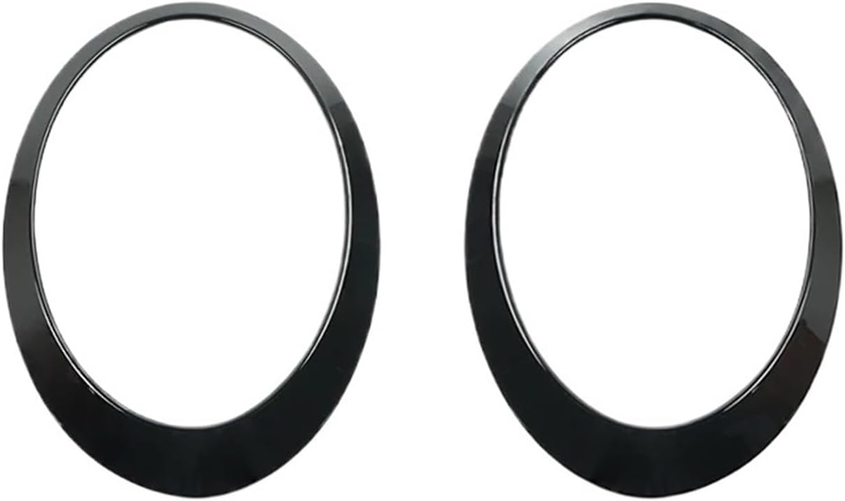 Gloss Black Car Headlight Head Tail Light Rear Lamps Frame Rings Cover Stickers Compatible with MINI Cooper S R50 R52 R53 Auto Accessories(Black for All Lamps,for R50)