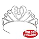 Beistle 60633-80 Glitzerndes Metall 80 Tiara, Silber