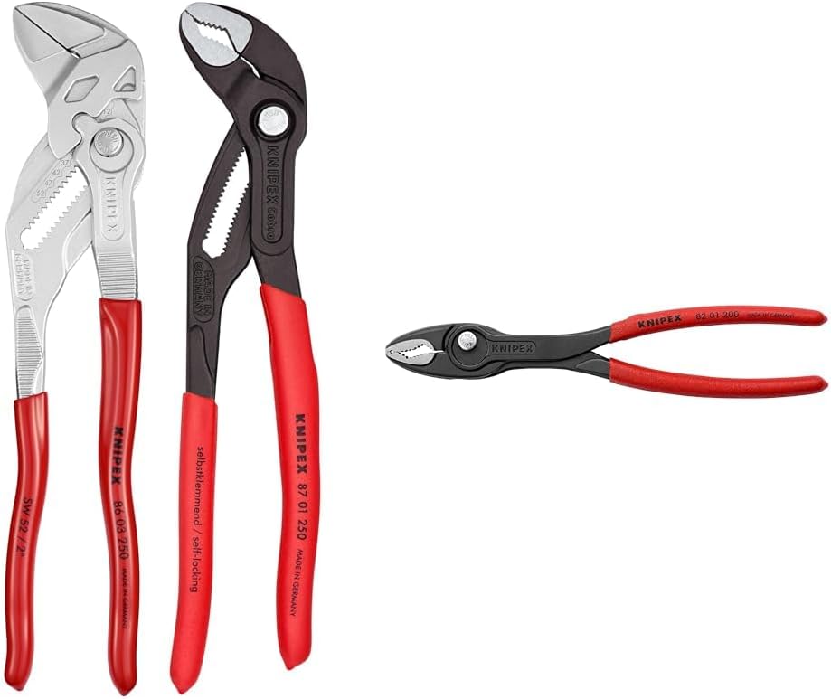 KNIPEX Tools 10" Cobra Water Pump & Pliers Wrench Set with TwinGrip Pliers