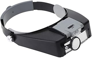 SEWOART Led Lighted Magnifier Headphones Headband Jewel Headband Headphone Headband Jewelry Repair Magnifier Lighted Head Magnifier Jeweled Headband Headset Helmet Travel
