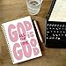 NEFMGEG Pink Christian Spiral Notebook Journal, God is Good All The Time Bible Verse Scripture Journal for Women, Christian Gifts for Women, Religious Prayer Notebooks, 5.5x8.3 Inch