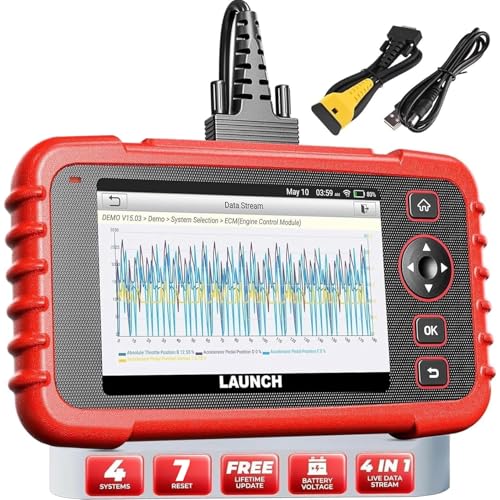 LAUNCH OBD2 Scanner CRP123X V2.0, 2025 Lifetime Free Update Diagnostic Scan Tool, Car Check Engine Code Reader with Oil/Brake/SAS/BMS/D.P.F/ABS Bleeding/Throttle Reset, FCA SGW, Auto VIN, Battery Test
