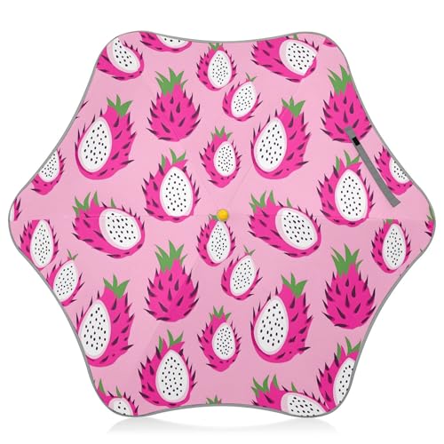 Paraguas infantil de fácil apertura ALAZA compacto y seguro con estampado de pitaya