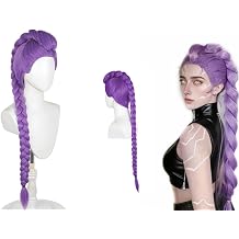 Topcosplay Female 40inch Long Purple Braids Wig for Cosplay Costume Anime Halloween Party Wigs