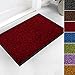 Produktbild etm Design Schmutzfangmatte mit Schnörkelmuster für Eingangsbereich | Fußmatte in vielen Größen und Farben | rot 60x90 cm