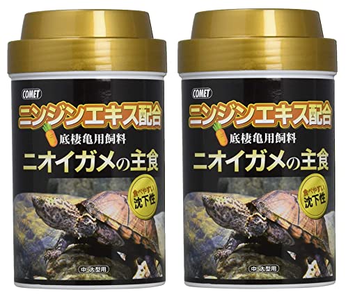 コメット【2本セット】【沈下性のカメの餌】ニオイガメの主食 中・大型用 140グラム