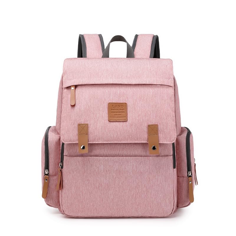 LAND GRANDE AMOR Mochila Maternidade Luxury Modelo para Bebê Mamãe Fralda Mochila Mummy Grande Capacidade Viagem Multi-função +Trocador (Rosa)