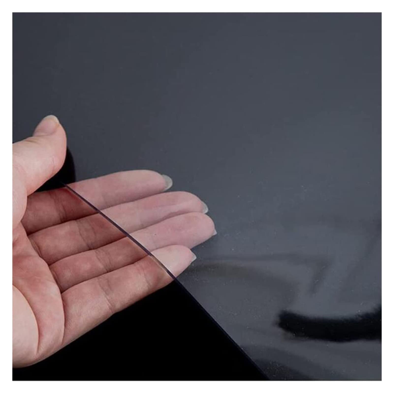 Tapis de protection de sol 100 % imperméable en vinyle transparent de 2 mm d'épaisseur pour bois dur et carrelage, extra long, disponible en largeurs 80/100/120 cm