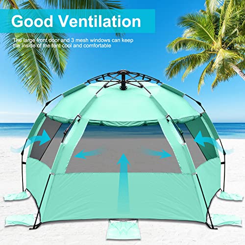 Tenda da Spiaggia per 3-4 Persones, UPF 50+ Tenda