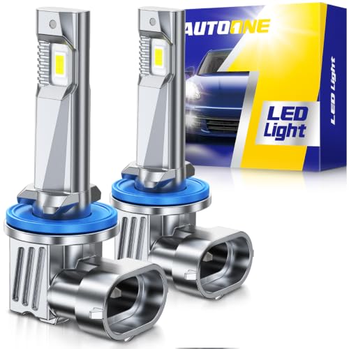 Image of AUTOONE 881 LED Fog Light Bulbs, 6500K Cool White, 600% Brightness, 881 889 898 886 896 894 Fog Lamps Replacement for Cars, Plug and Play (Pack of 2)