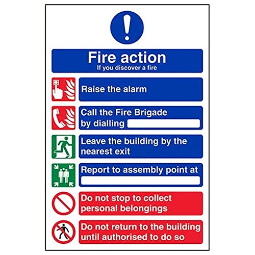 Fire Action - Mensaje general de acción de fuego 6, 150 x 200 mm
