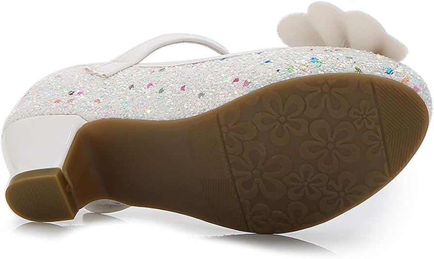 Sandales Princesse à Paillettes Avec Nœud Et Perles – Enfants – 4 Couleurs – Pour Halloween, Carnaval, Noël