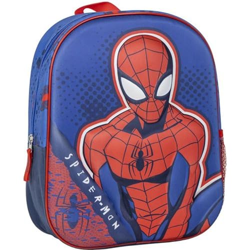 Sac à dos d'école Spider-Man pour enfants avec motif bleu et rouge - Sac à dos Spiderman durable et léger avec grand compartiment et bretelles rembourrées
