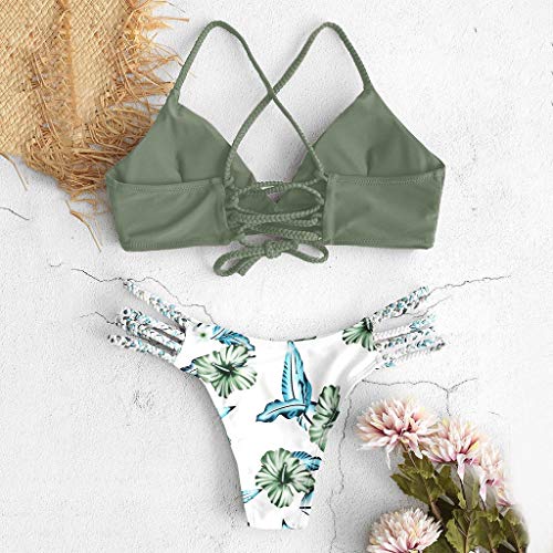 Lekode Pushups Piece Swimsuit Beachwear Flower Bikini Swimwear Cut Women's Two Swimwears Tankinis Plus Size Leopard Swimsuit #TOP3