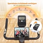 Dripex Heimtrainer Fahrrad mit Magnetischem Widerstand, Indoor Fitnessbike mit 8KG Schwere Schwungrad,Herzfrequenzmonitor&LCD Monitor,Stille Stationäre Fahrräder für zu Hause,Max.150kg – Bild 5