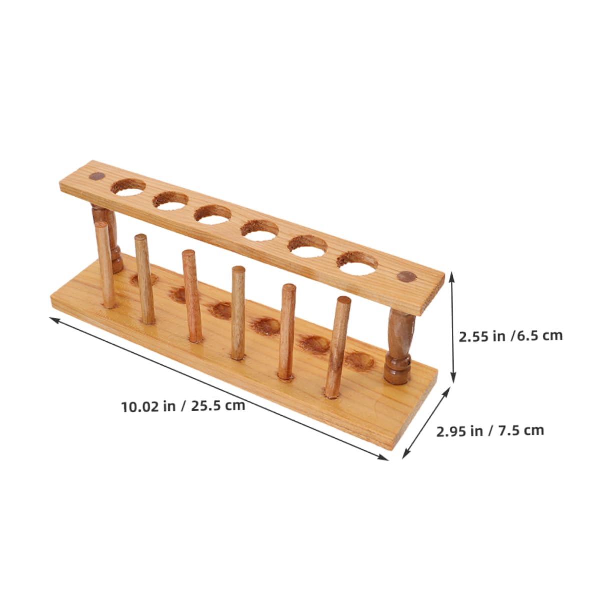 Anneome 3piezas Gradilla De Madera Para Tubos De Soporte De Huecos Organizador De Para Experimentos Científicos y Almacenamiento De Tubos