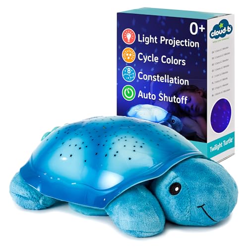 Image of Cloud b Calming Nightlight Star Projector | Gentle Brightness | 3 Colors | 8 Constellations | Auto-Shutoff | Twilight Turtle Blue