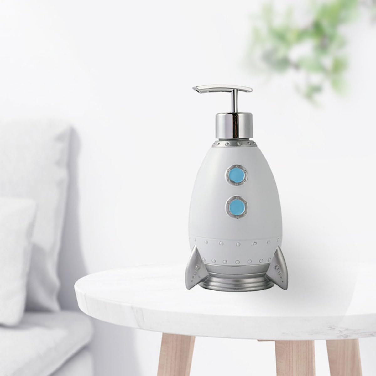 Zerodeko Dispensador de Jabón Bomba en Forma de Cohete 400 Ml, Botella Recargable para Gel de Ducha y Champú, Diseño Portátil para Baño y Viaje, Material Duradero y Resistente