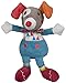 EBULOBO - DOUDOU Clown Gustave - Peluche Mixte Naissance - Collection The Magic Circus - Grelot dans le ventre - Matière Velours Ultra doux -27 cm
