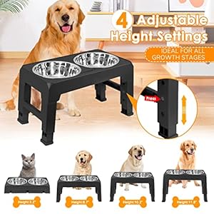   URPOWER-Elevated-Dog-Bowls-4-Height-Adjustable-Raised-Dog-Bowl-with-2-Stainless-Steel-Dog-Food-Bowls-Non-Slip-Dog-Bowl-Stand-Adjusts-to-32-87-102-118-for-Small-Medium-Large-Dogs-and-Pets