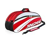 Black Temptation Einzelne Schulter wasserdichte und staubdichte Schläger Tasche 6 Schlägerbeutel,Rot