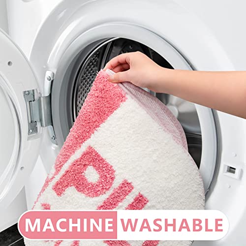 RORA Lustige Chill Pill Badematte klein rosa Badezimmer Teppiche adretten Badezimmer Dekor ästhetischer Badteppich… – Bild 7