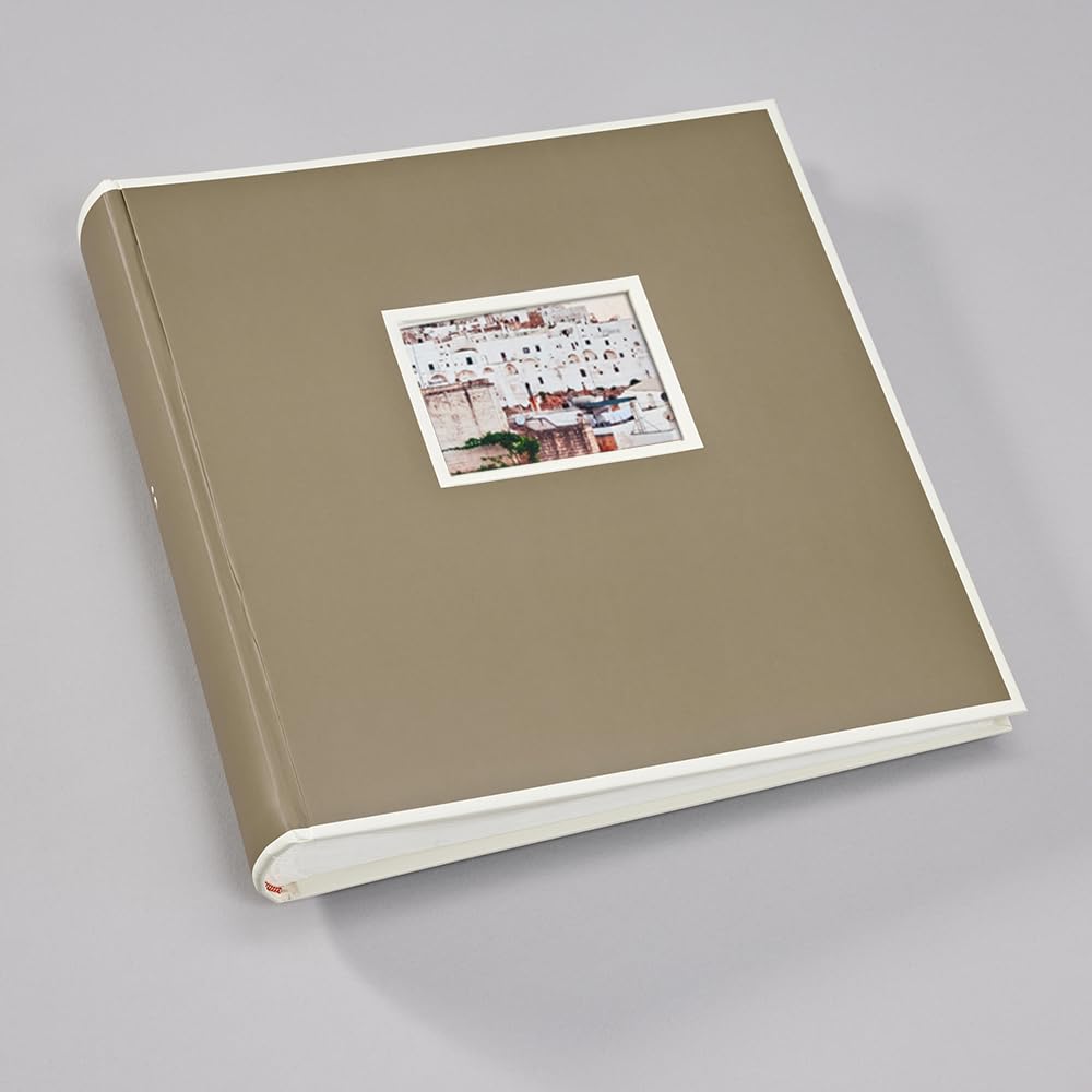Semikolon 370026 Album Jumbo - 30 x 30 cm, 100 pages couleur crème, pour photos 10 x 15, avec papier vélin - beige fango