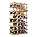 COSTWAY Portabottiglie per Vino in Legno, Scaffale per Vino con 40 Bottiglie, Cantinetta Porta Vino in Legno di Pino, Naturale, 85 x 44 x 24 cm