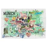 artboxONE Poster 60x40 cm Reise München Minga Illustrierte 