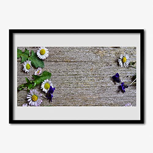 Affiche encadrée 100x70 cm photo daisy nature pour chambre