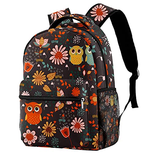 Sac à dos ordinateur portable imprimé hibou pour femme et homme