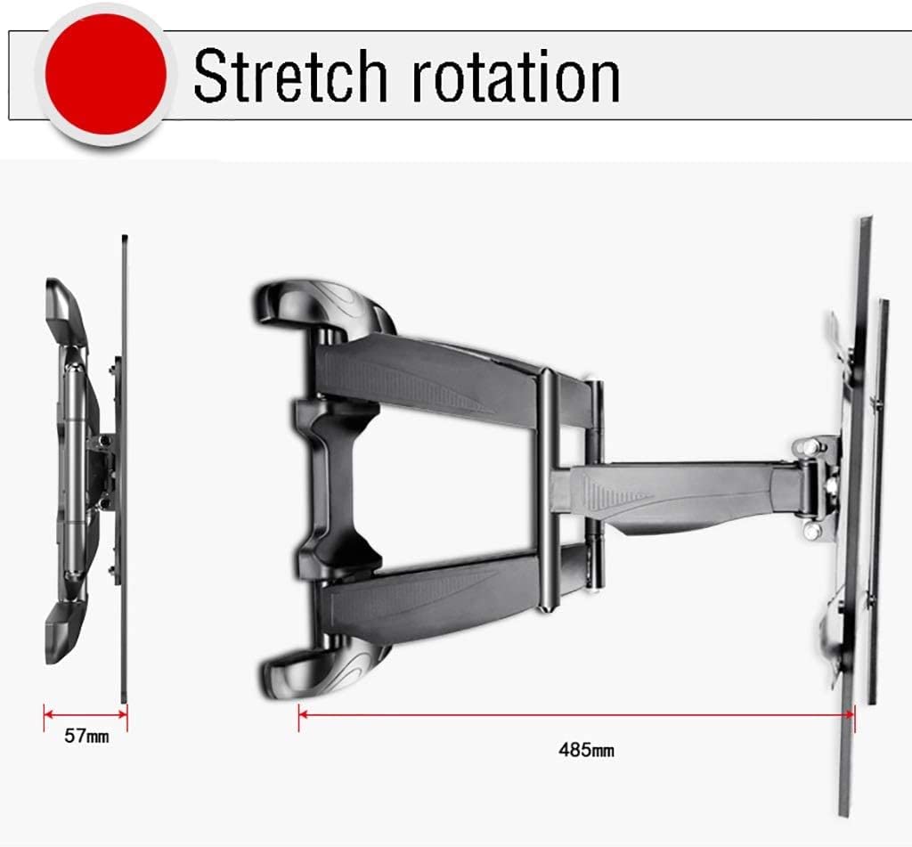 Uniwersalny stojak na telewizor, wielofunkcyjny uchwyt ścienny do telewizora, podwójne ramię uchylne i obrotowe do LED 32-65 cali, maksymalne obciążenie 60 kg, stojak na telewizor