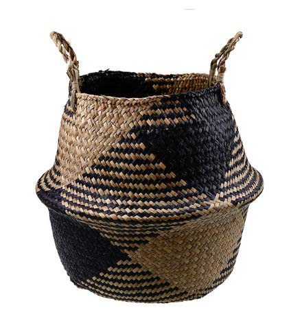 SZETOSY - Cesta de algas marinas naturales - Cesta GOODCHANCEUK hecha a mano con algas marinas, con asa, para ropa sucia y juguetes Cover