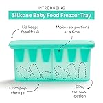 Munchkin® Baby Feeders for Fresh Food and Fruit and Silicone Baby Food Freezer Tray, Blue/Mint - Image 2