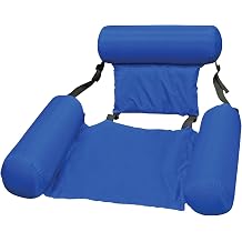 HONB Adjustable Collapsable Floating Pool Chair Inflatable Water Hammock Blue