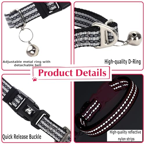 Collar Reflectante para Perros Pequeños XS y S Nylon Ajustable miniatura 3