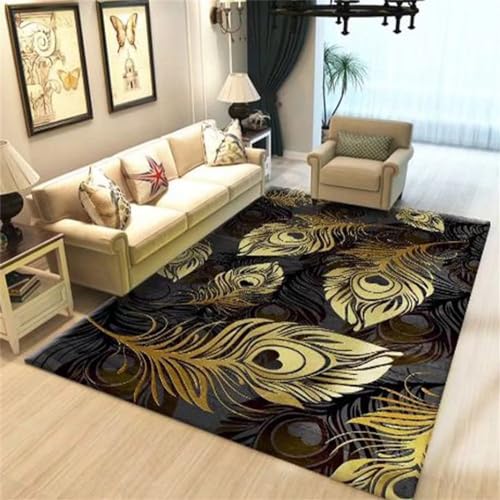 Tapis de salon moderne gris aux finitions soignées 60x90 cm
