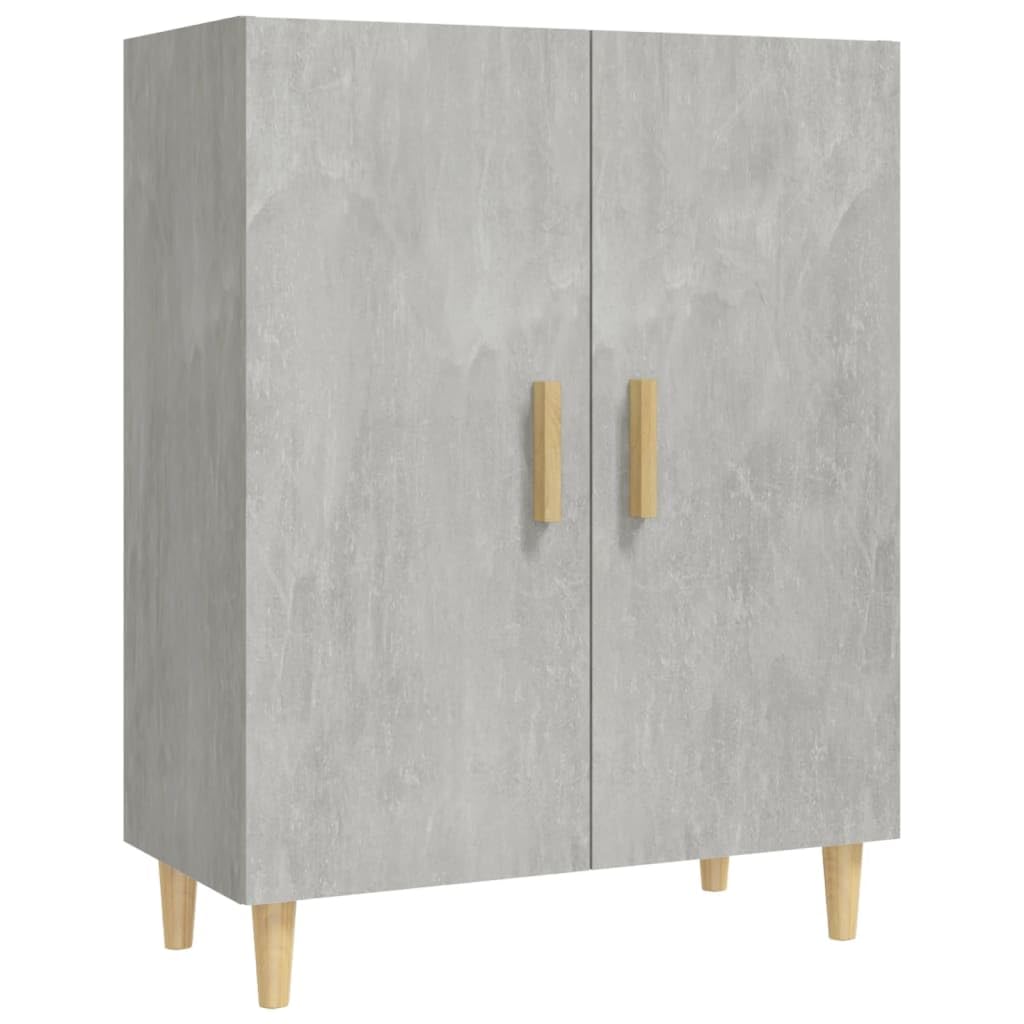 vidaXL Buffet Armoire de Rangement Organisateur de Maison Meuble de Rangement Armoire de Salon Intérieur Gris Béton 70x34x90 cm Bois d'Ingénierie