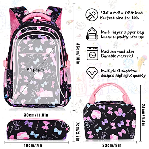 Bergmoer Backpack For Girls Boys With Lunch Box, 15.4 Inch Lightweight Backpack For School, Elementary School Bags, 3 In 1 Bookbag Set Waterproof Backpacks Camping Childrens Backpack #TOP1