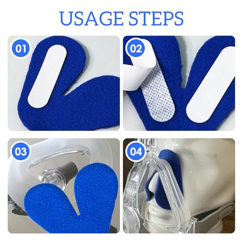 Nasenpolster für CPAP-Maske, Komfort-Nasenkissen, Nasen Polster, Reduziert Druck und Hautreizungen, Universelle Passform, 8er-Pack, Wiederverwendbar und Waschbar