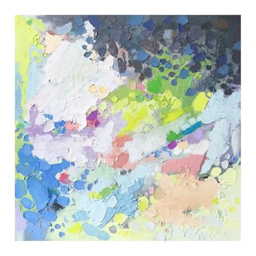 Peinture à l'huile abstraite de graffiti coloré sur toile moderne de 120x120 cm
