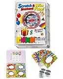 NICKANG 120 Pcs DIY Scratch Off Reward Cards - 8 Styles Comic Series, Make Your Own Custom Prizes for Class, Birthday, Party & Business | Motivational Scratch-Off Tickets for Students, Teachers & Kids