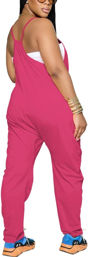 Nimsruc Womens Jumpsuits Casual Summer Rompers Sling Sleeveless Loose Baggy Overalls Jumpers With Pockets 2026 - Image 2