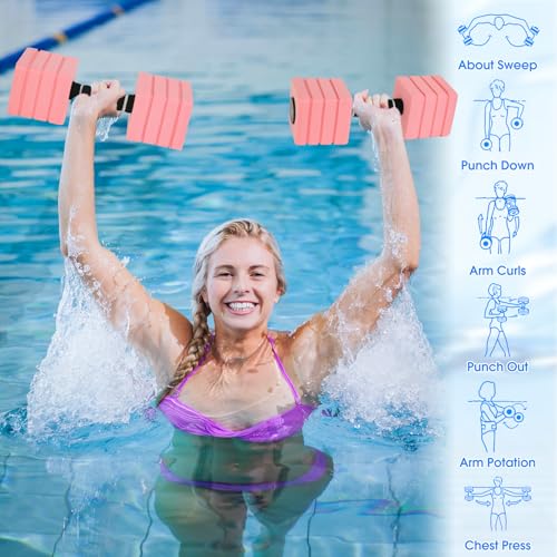 Pesas de agua para ejercicio de piscina y barras de espuma EVA 6