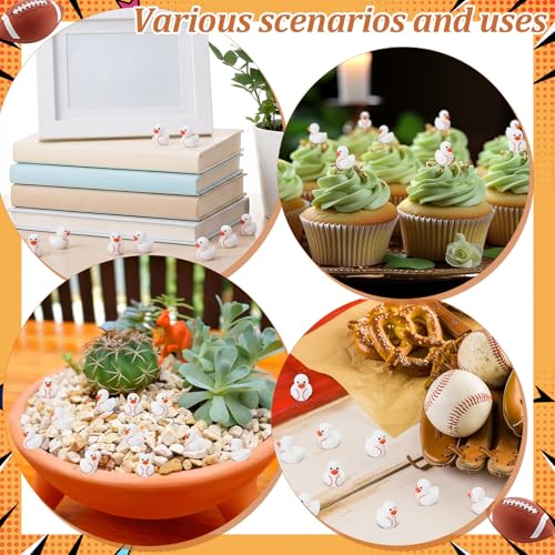 Image of 50 Pcs Baseball Ducks Toy Figures, Mini Resin Ducks Bulk, Tiny Duck Figurine Dress up Game Toy for Party Favors (Baseball Ducky)